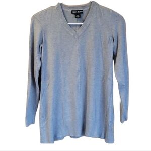 DKNY Jeans Pullover Sweater V-Neck Cardigan Long Sleeve Ribbed Hem Lightweight